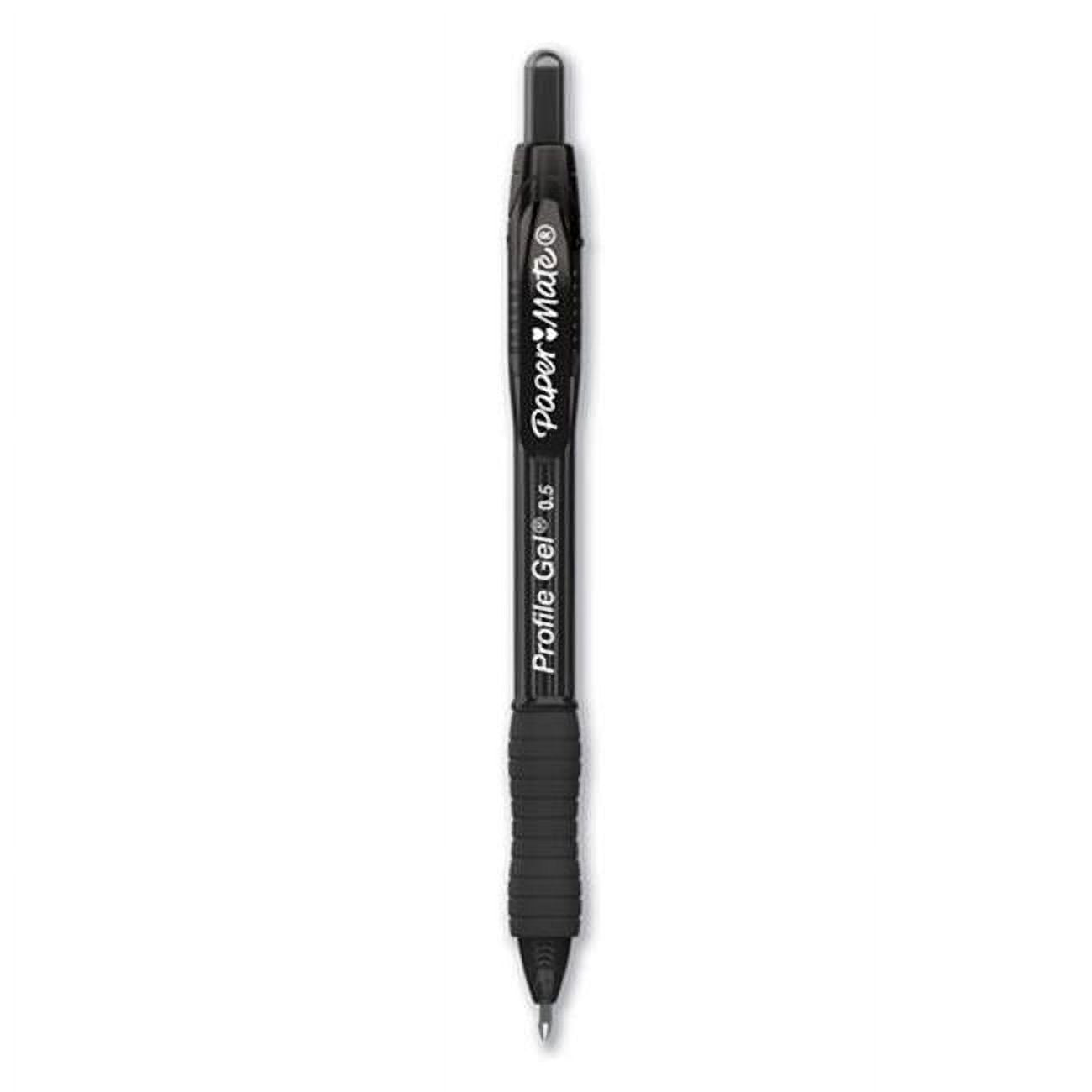 Papermate 2095452 0.5 mm Profile Retractable Gel Pen, Black - Pack of 36