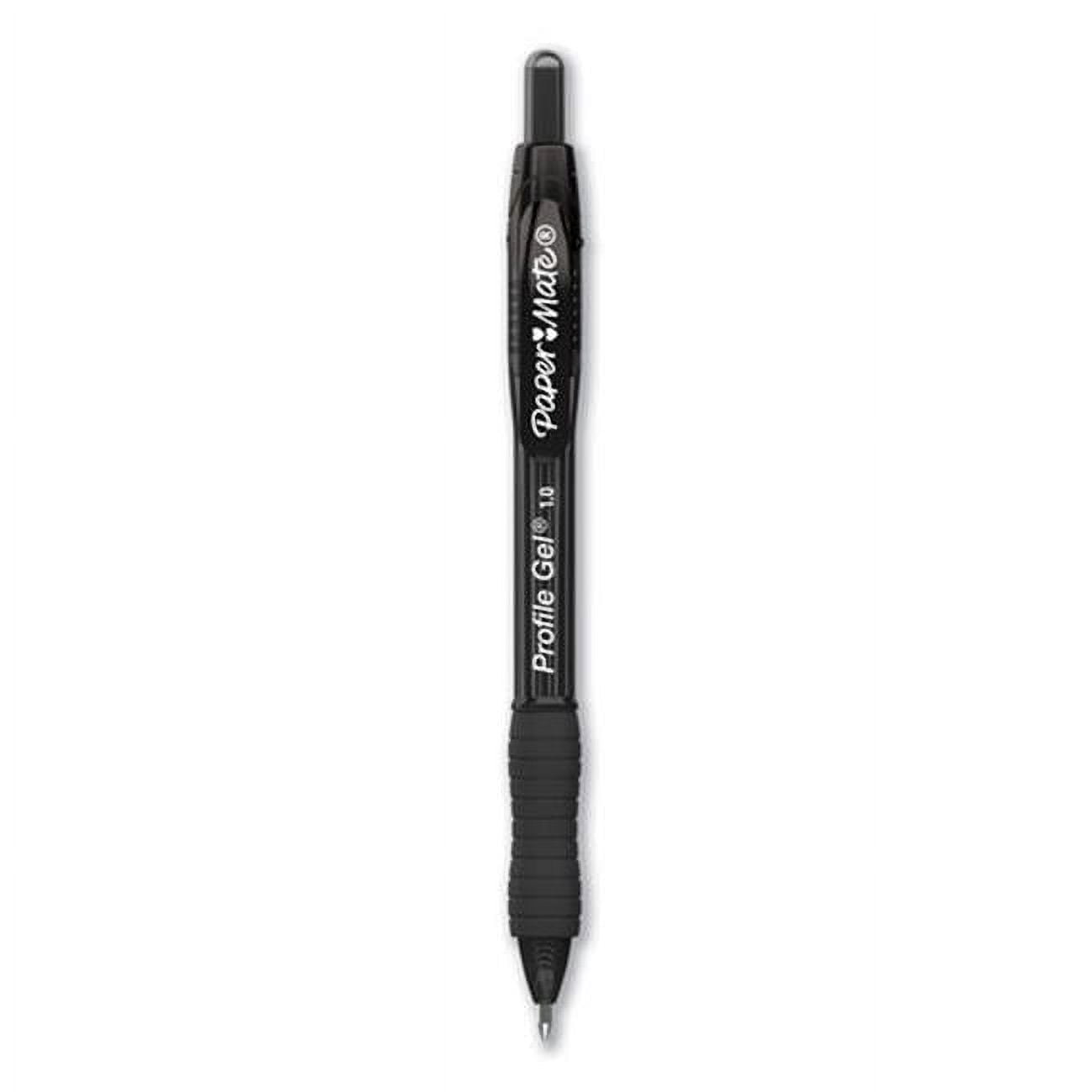 Papermate 2095465 1.0 mm Retractable Gel Pen, Black - 12 per Pack