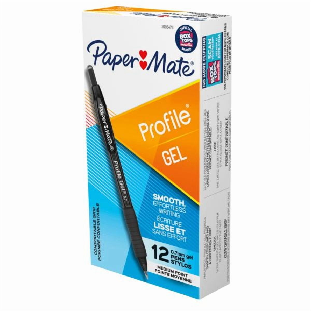 Papermate 2095476 0.7 mm Profile Retractable Gel Pen, Black