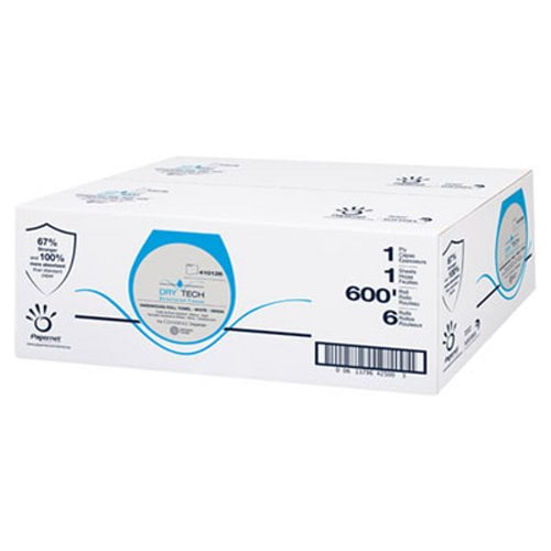 Papernet Dry Tech Paper Towel, 7.5" x 7200", White, 6/Carton (SOD410126)