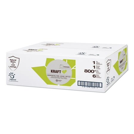 Papernet Heavenly Soft Paper Towel 7.8" x 800 ft Brown 6 Rolls/Carton 410101
