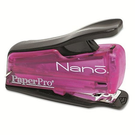 Paperpro Nano Mini Stapler - 12 Sheets Capacity - 50 Staples Capacity - 1/4" Staple Size - Pink (1813)