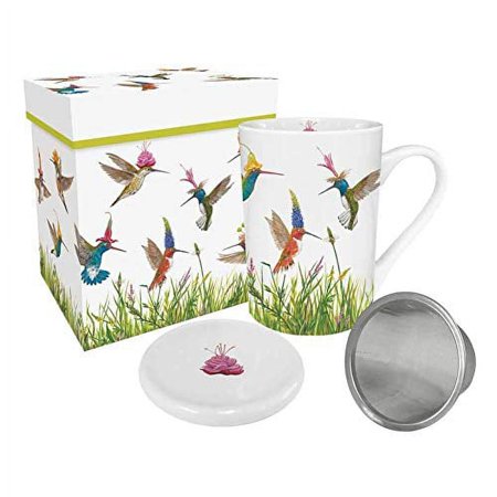 Paperproducts Design - 15.25 oz. Mug w/ Lid & Strainer - Meadow Buzz