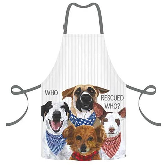 Paperproducts Design Apron Who Rescued Who? Dogs
