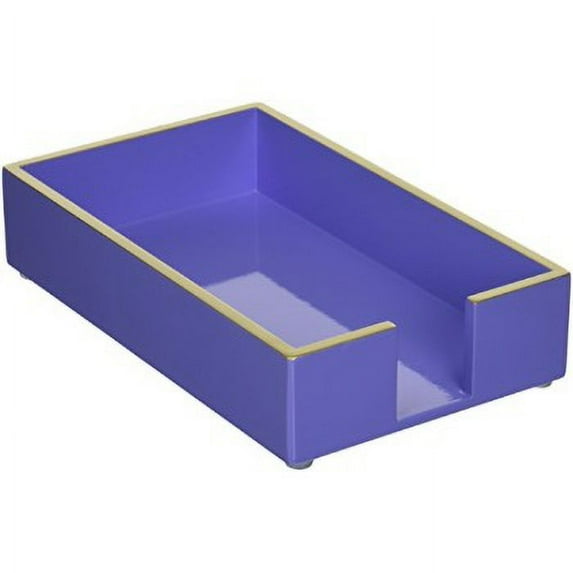 Paperproducts Design Paperproducts Design Laquered Wood Guest Towel Holder 5"x8" size - Lavendar/Gold, 5" x 8", Lavendar/Gold