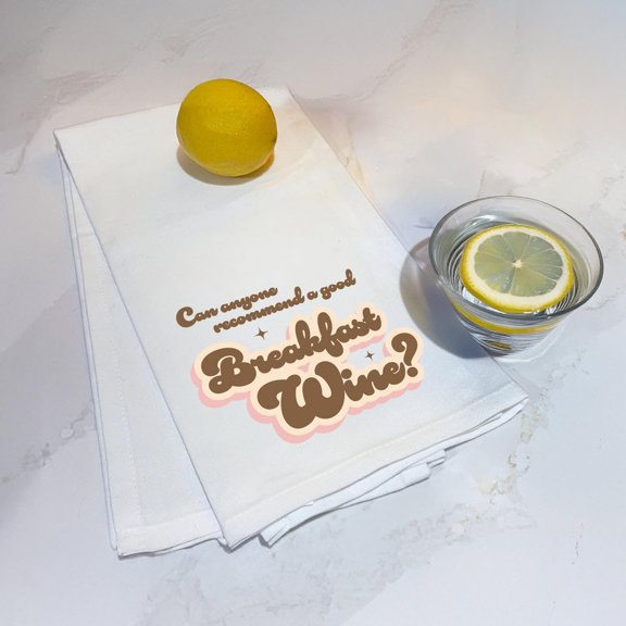 Papersalt Can Anyone Recommend a Breakfast Wine? Tea Towel, Cotton