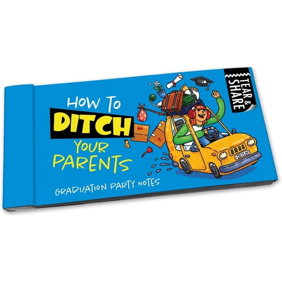 Papersalt How to Ditch Your Parents Graduation Party Note Cards, 5.5-Inch, Multicolor