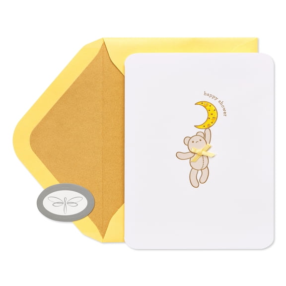 Papersong Premium Baby Shower Card (Moon Bear)