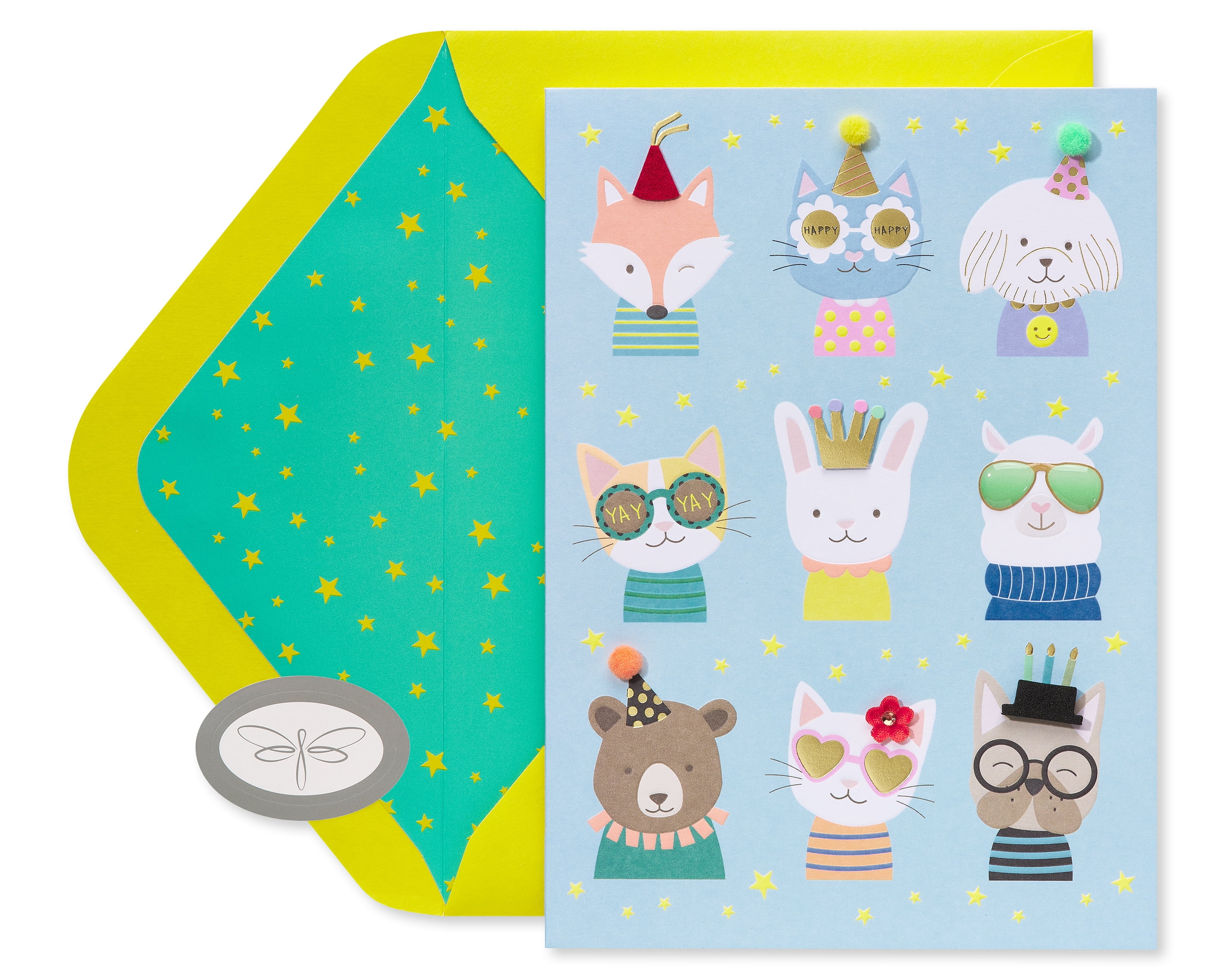 Papersong Premium Birthday Card (Animal Party)