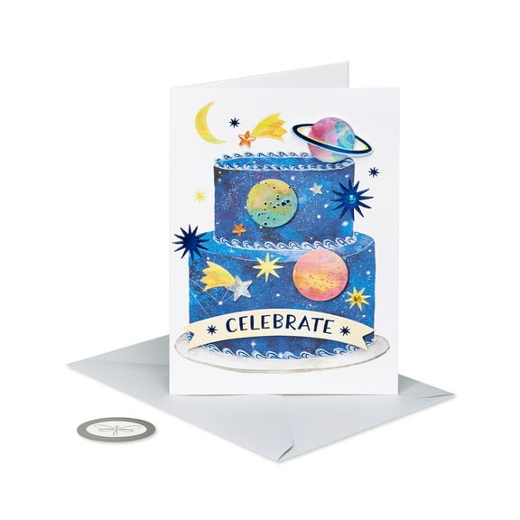 Papersong Premium Birthday Card for Anyone (Celestial Celebration)