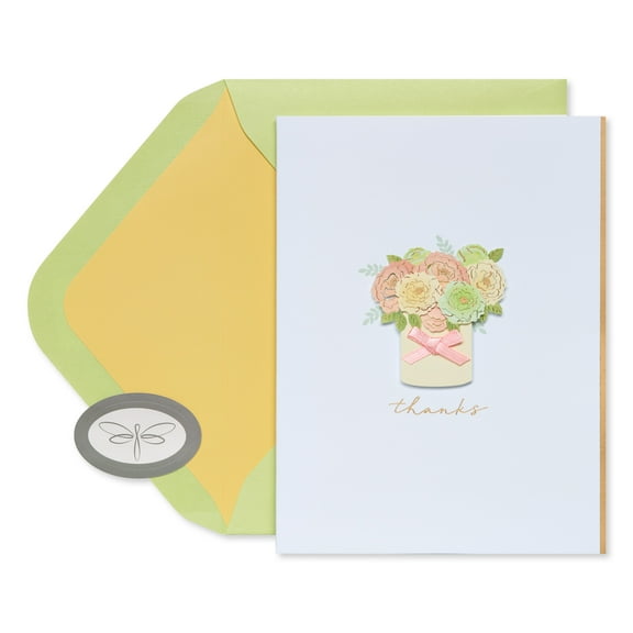 Papersong Premium Thank You Card (Elegant Floral Appreciation)