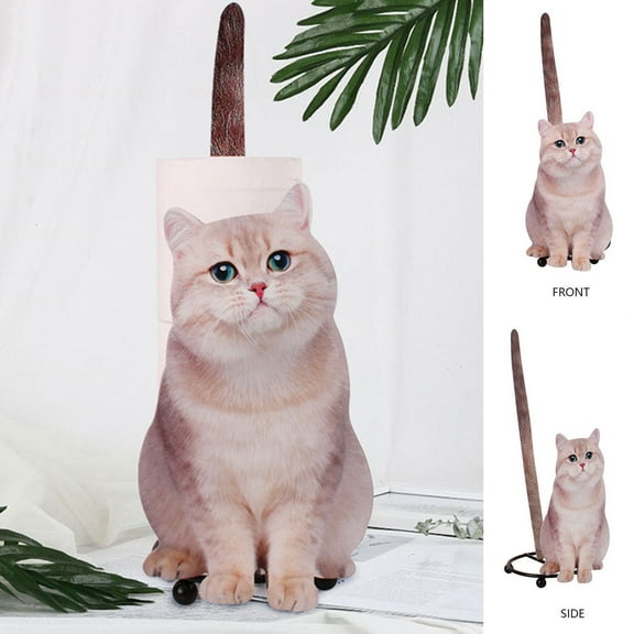 Papertowel Holder For Kitchen,Kitchen Paper Towel Holder,Cat Shape Paper Towel Holder Super Cute Cat Themed for Decorate Your Workspace, Cat Design Paper Towel Holder Stand for Kitchen(C)
