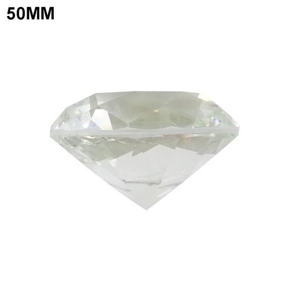 Paperweights Home Decoration Party Adornment Desktop Ornaments Raw Gemstone Clear Glass Crystal Diamond Faceted Cut 50MM(W)