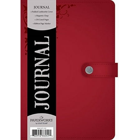 Paperworks Soft Leatherette Journal with Magnetic Fold-Over Closure, 3-Pack