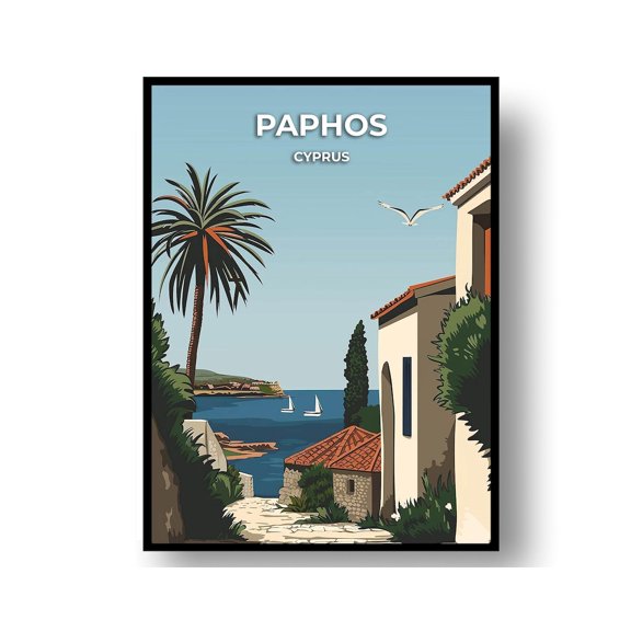 Paphos Travel Cyprus Wall Decor