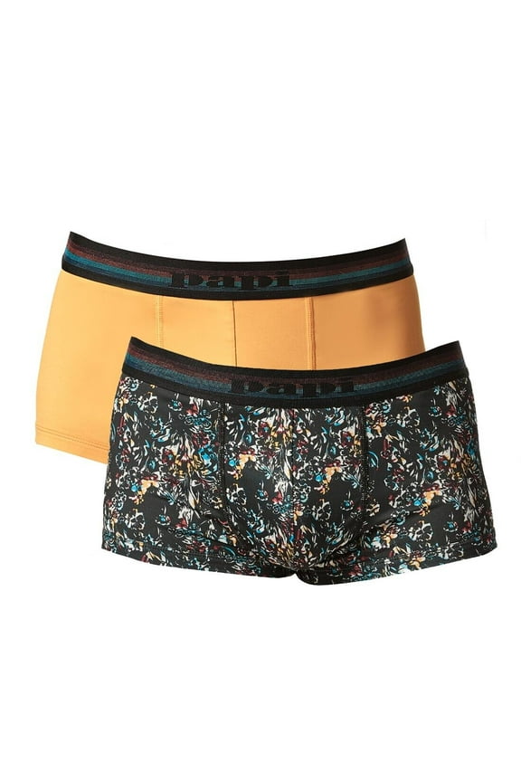 2-Pack Brazilian Trunk Underwear - UMPA107 (Black/Cadmium Yellow, S)