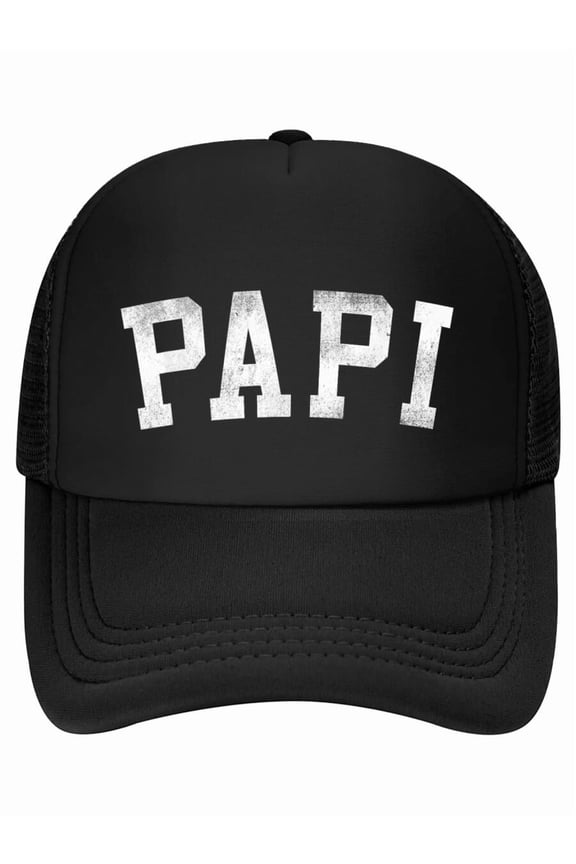 Papi Bold Font Father's Day Papi Baseball Cap