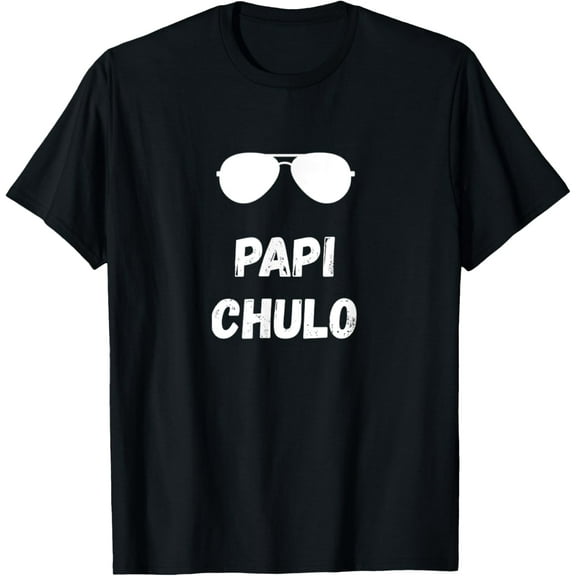 Papi Chulo Tee Daddy Shirts Father's Day Gift Best Papa T-ShirtMen and women, White Black T-shirt, size: Extra large S-1638XL