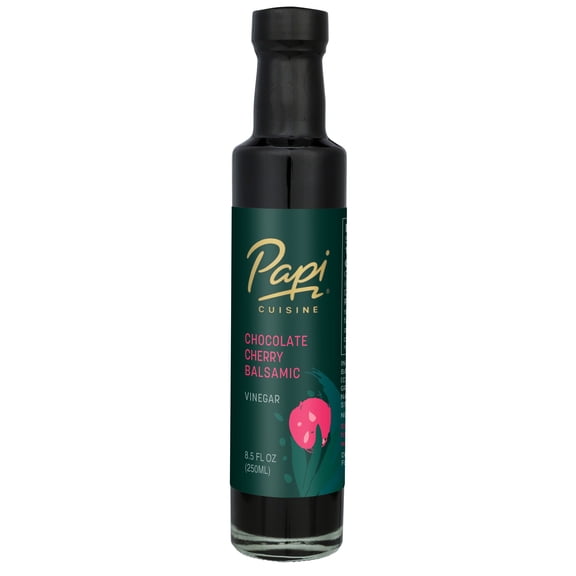 Papi Cuisine Chocolate Cherry Balsamic Vinegar, 8.5 oz Bottle