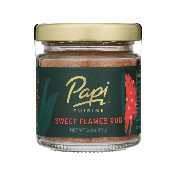 Papi Cuisine Sweet Flames Dry Rub, 3.3 oz Jar