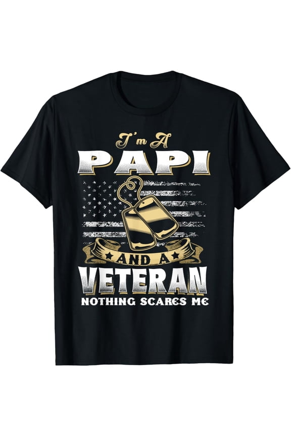 Papi Dad USA Flag Fourth Of July Graphic T-Shirt