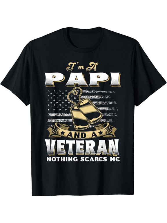 Papi Dad USA Flag Fourth Of July Graphic T-Shirt