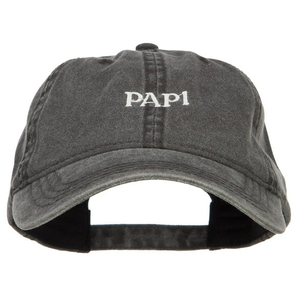 Papi Embroidered Washed Cap - Black OSFM