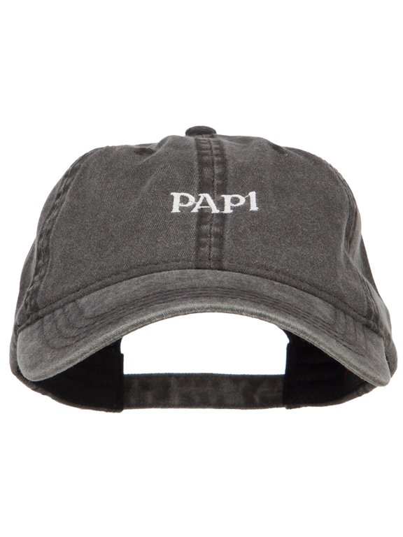 Papi Embroidered Washed Cap - Black OSFM
