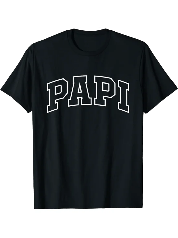 Papi Funny Athletic Lettering Father's Day Grandpa T-Shirt