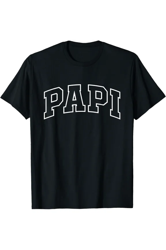 Papi Funny Athletic Lettering Father's Day Grandpa T-Shirt