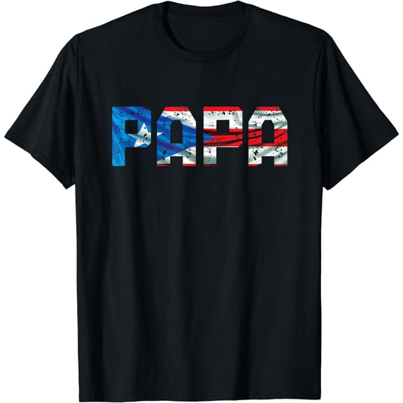 Papi Puerto Rico Flag Father's Day Patriotic Puerto Rican T-Shirt