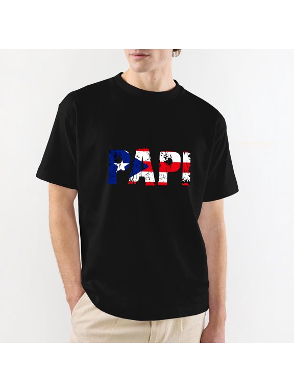 Papi Puerto Rico Flag Pride Fathers Day Puerto Rican Men T-Shirt 5XL