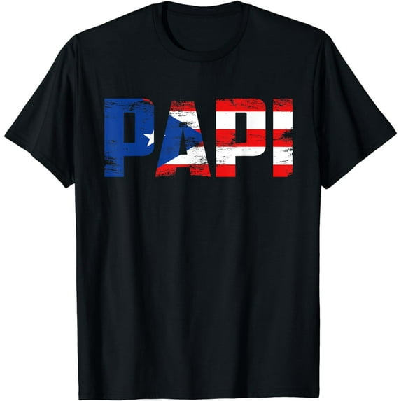 Papi Puerto Rico Flag Pride Fathers Day Puerto Rican Men T-Shirt