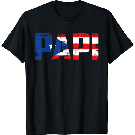 Papi Puerto Rico Flag Pride Fathers Day Puerto Rican Men T-Shirt