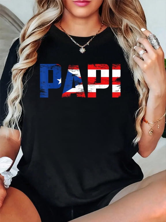 Papi Puerto Rico Flag Pride Fathers Day Puerto Rican Men T-Shirt