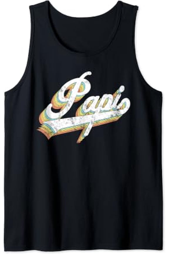 Papi Retro Style For Papa Grandpa Tank Top Size S-3XL