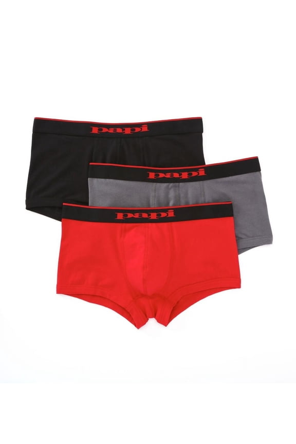 Solid Brazilian Cut Trunks (3 Pack) (Men)
