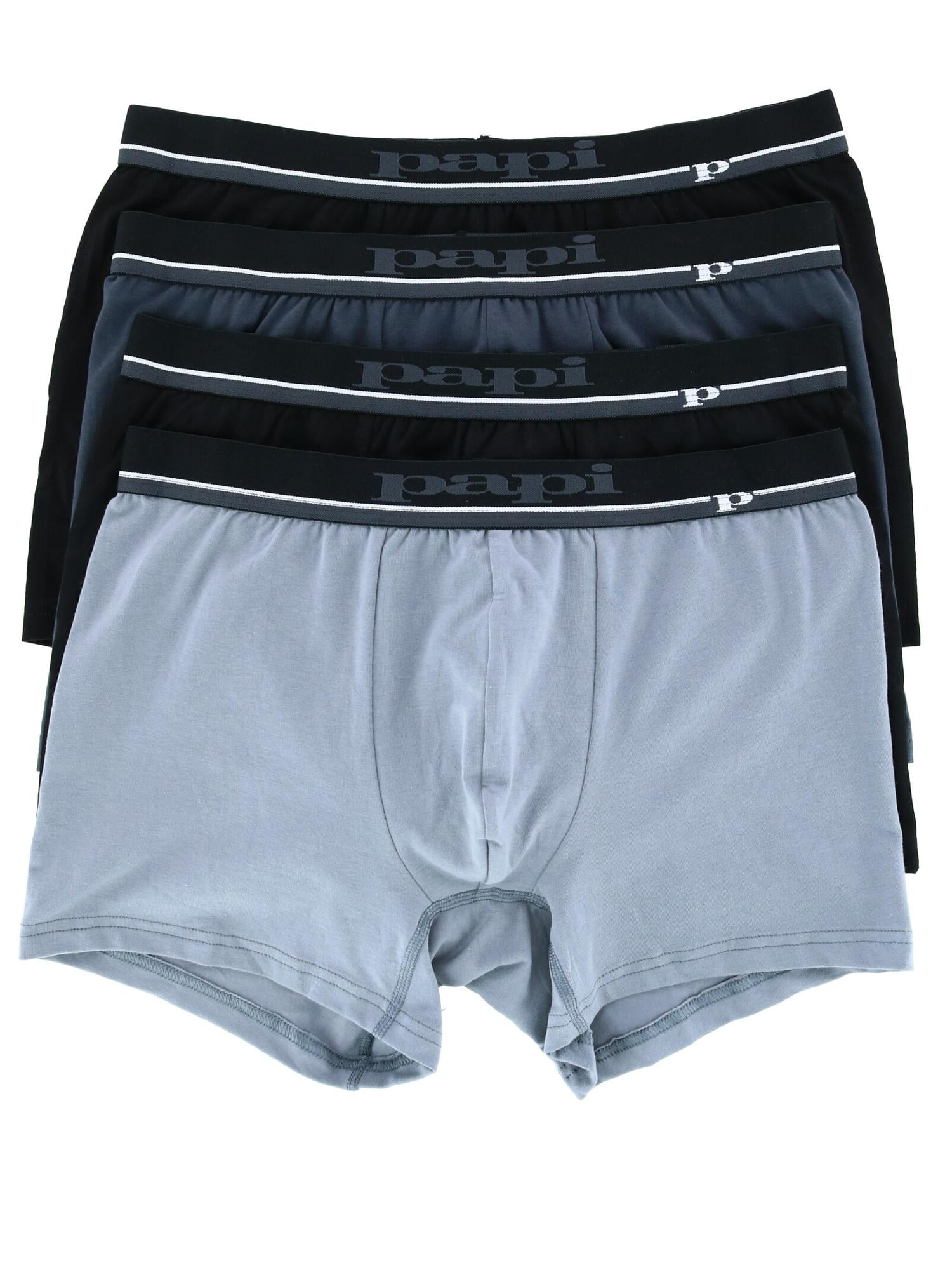 【新品、本物、当店在庫だから安心】 Papi Men's 990002 - 4-Pack Brief Boxer Stretch Cotton シングルカード