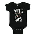 thumbnail image 1 of Papi's Girl Baby Bodysuit One Piece NB Black, 1 of 3
