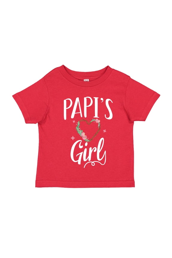 Papi's Girl Toddler T-Shirt 2T Red