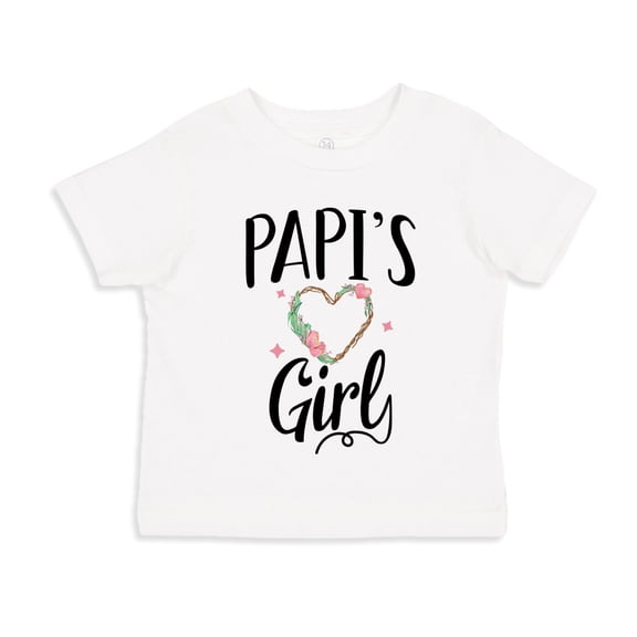 Papi's Girl Toddler T-Shirt 3T White
