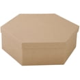 thumbnail image 1 of Papier Mache Hexagon Box, XXL, 9" x 3", 1 of 1