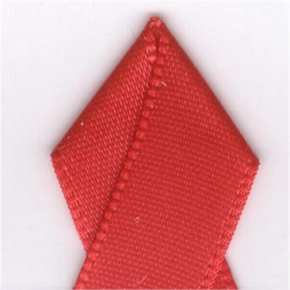 Papilion R074300060252100Y .25 in. Single-Face Satin Ribbon 100 Yards - Hot Red