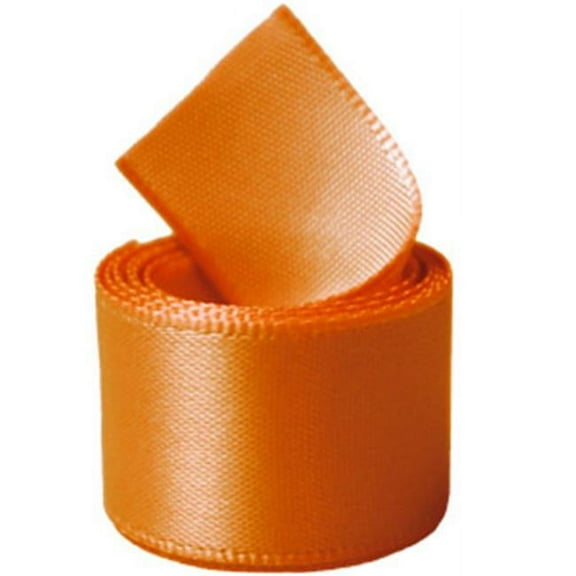Papilion R07430538066850YD 1.5 in. Single-Face Satin Ribbon 50 Yards - Tangerine