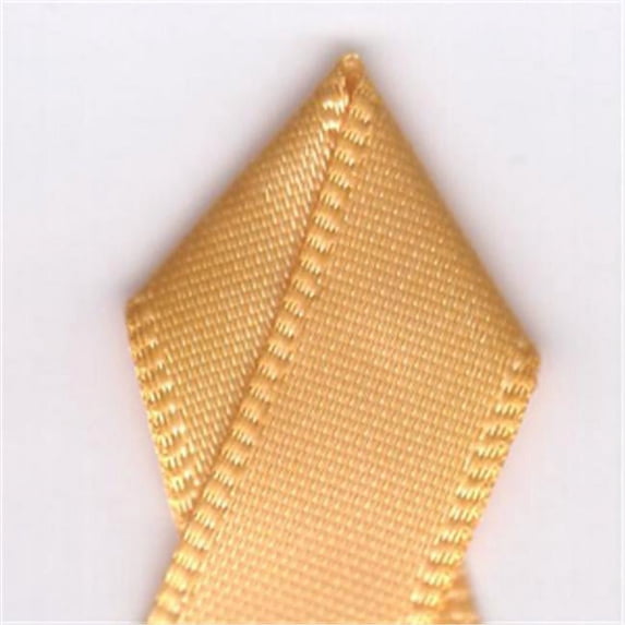 Papilion R074400090675100Y .38 in. Double-Face Satin Ribbon 100 Yards - Gold