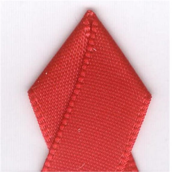 Papilion R074400230252100Y .88 in. Double-Face Satin Ribbon 100 Yards - Hot Red