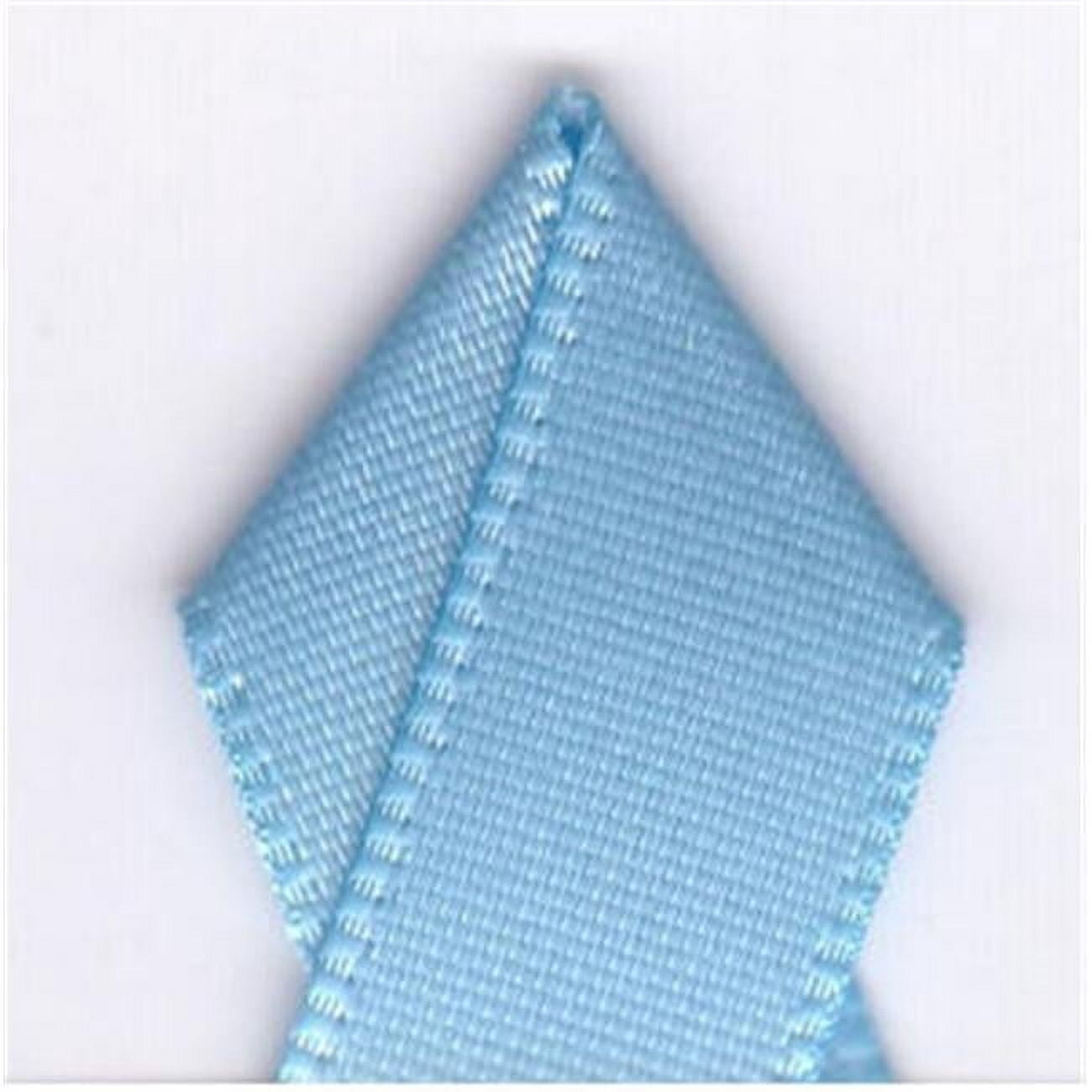 Papilion R074400230311100Y .88 in. Double-Face Satin Ribbon 100 Yards - Blue Mist