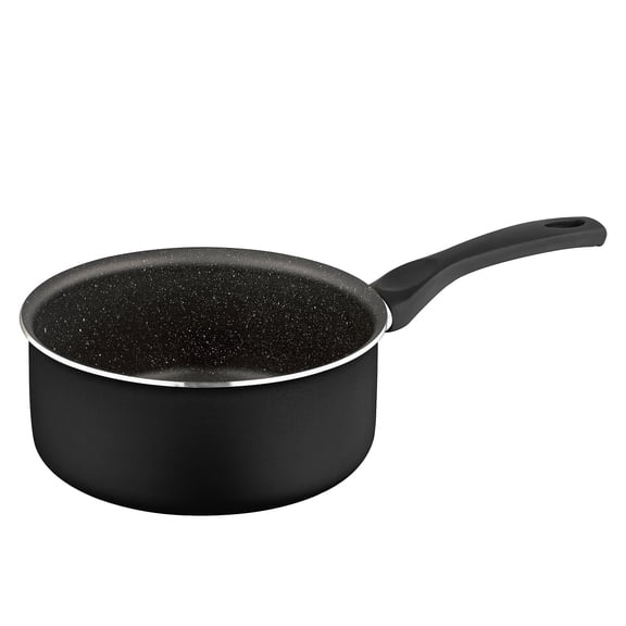 Papilla RAGNAR Eco Non-Stick Saucepan with Glass Lid Forged Aluminum Pot Sauce Pan Cookware Kitchenware Multi-Purpose Pot, Black