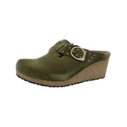 Papillio Womens Fanny Ring-Buckle Suede Slip On Clogs