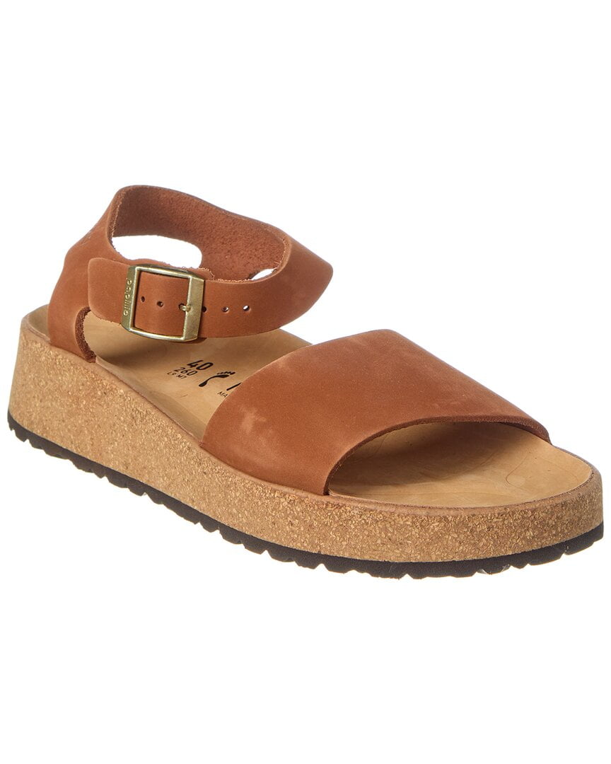 Papillio by Birkenstock Glenda Narrow Leather Sandal, 42, Brown